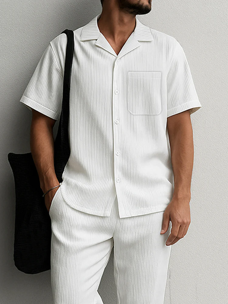 Minimalist Design Shirt Pants Set - Image 3