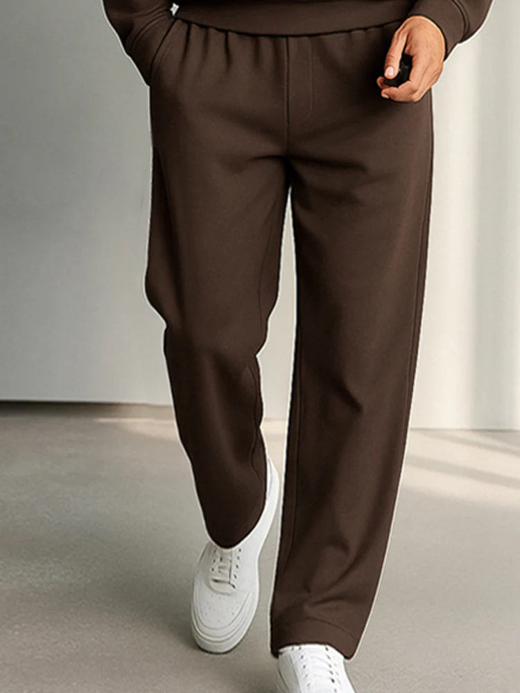 Minimalist Mock Neck Top Straight Pant Set - Image 4