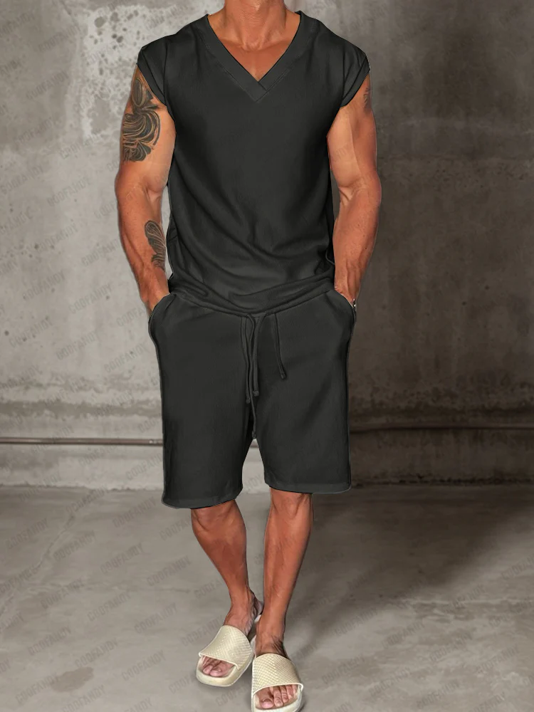 Minimalist Sleeveless Casual Set - Image 2