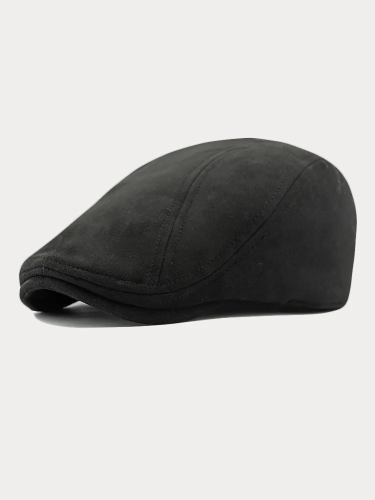 Minimalist Suede Beret Hats - Image 4