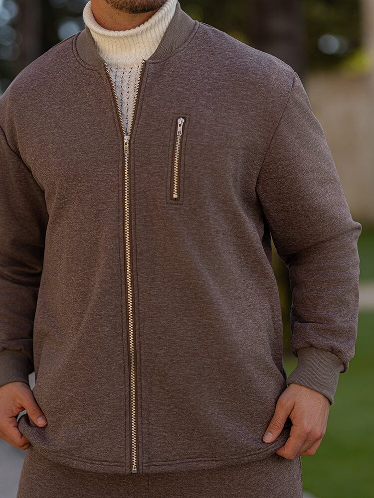 Minimalist Zippered Jacket Set - Image 29