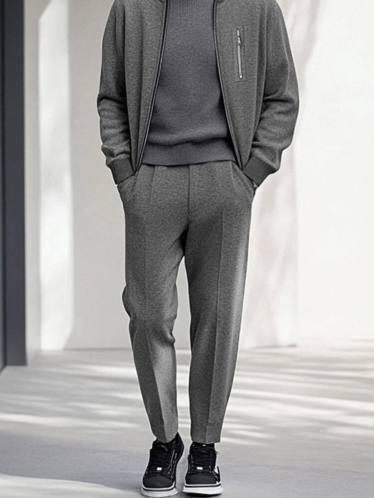 Minimalist Zippered Jacket Set - Image 34