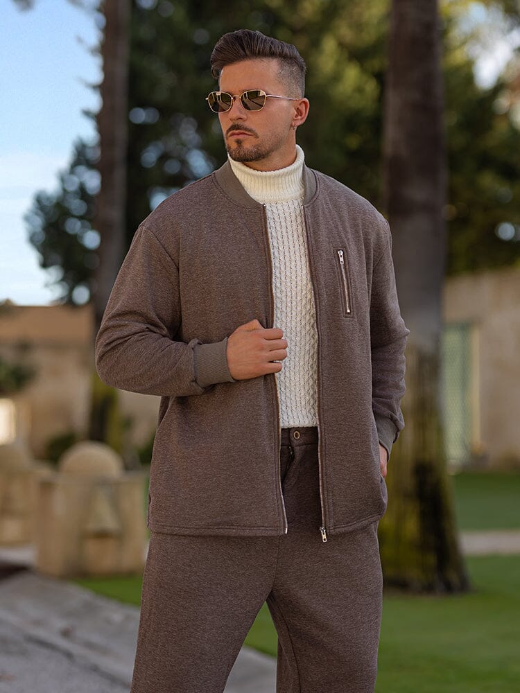 Minimalist Zippered Jacket Set - Image 38