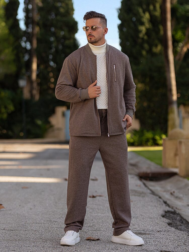 Minimalist Zippered Jacket Set - Image 6