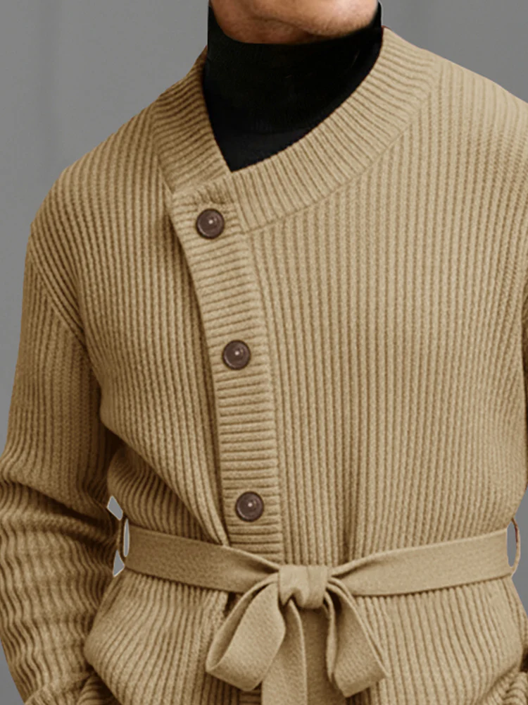 Modern Asymmetric Knit Cardigan - Image 3