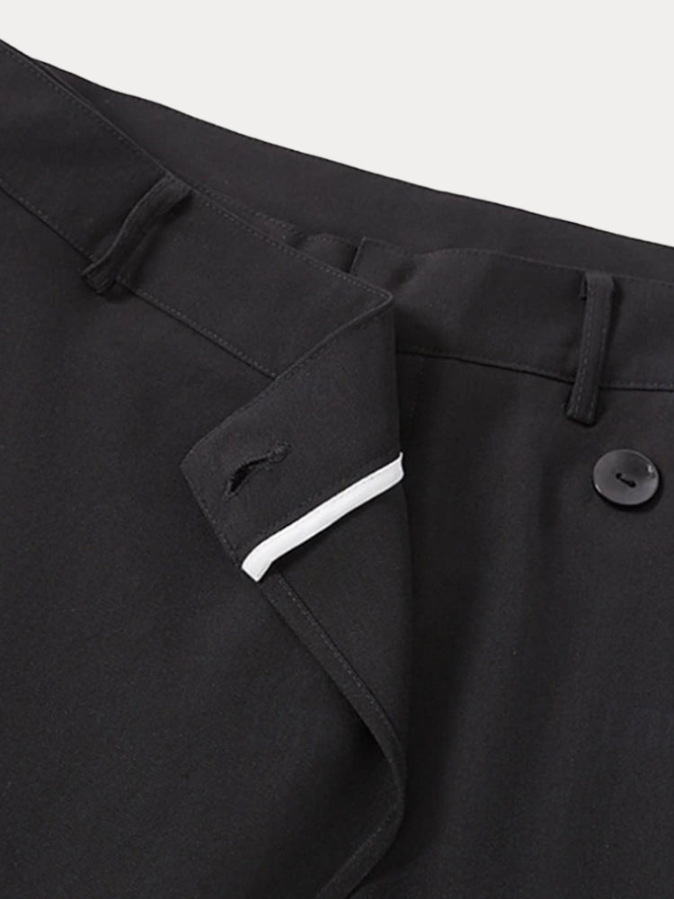 Modern Asymmetric Patchwork Suit Pants - Image 3