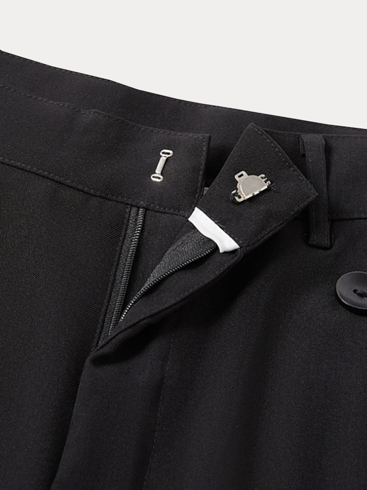 Modern Asymmetric Patchwork Suit Pants - Image 4