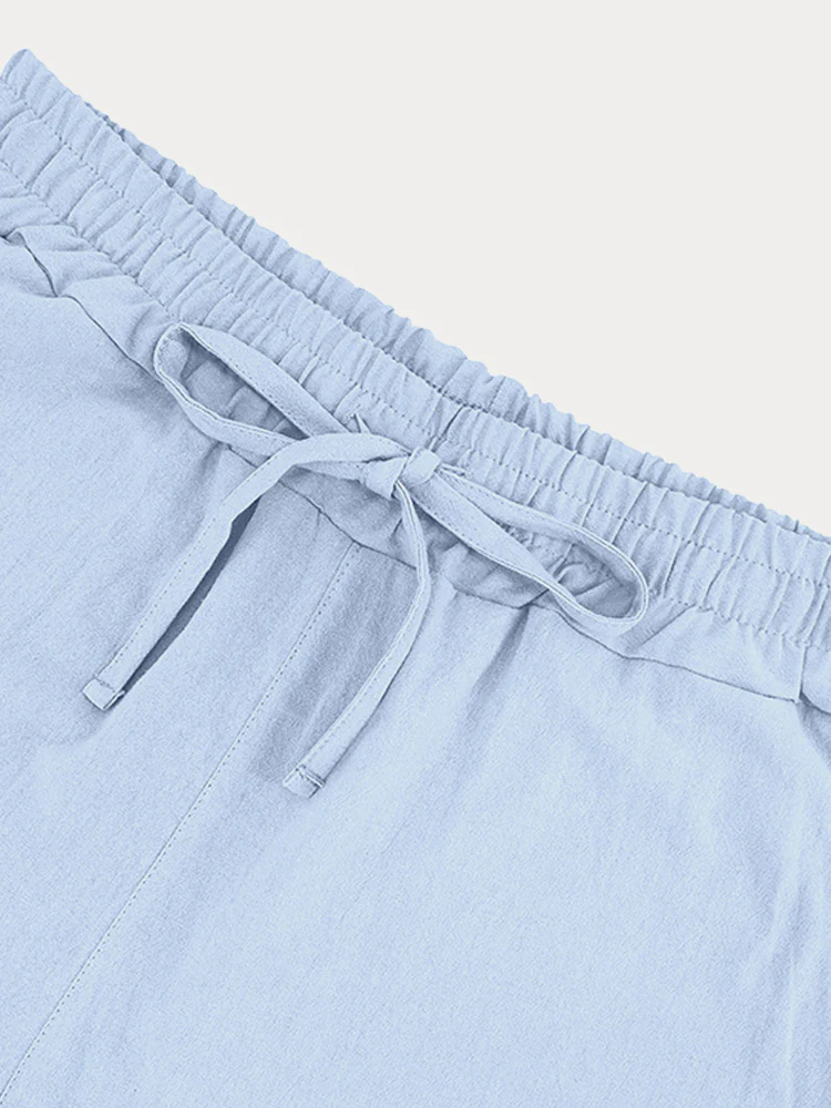 Modern Basic Cotton Shirt Shorts Set - Image 12