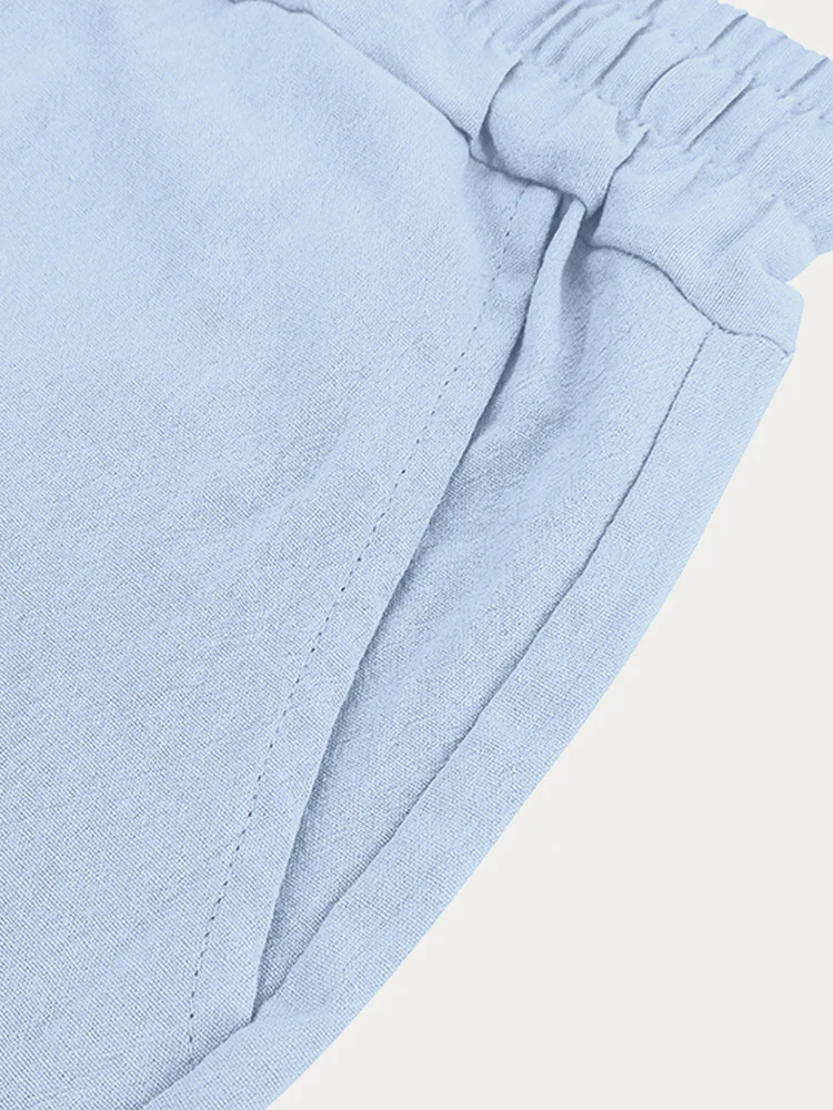 Modern Basic Cotton Shirt Shorts Set - Image 15