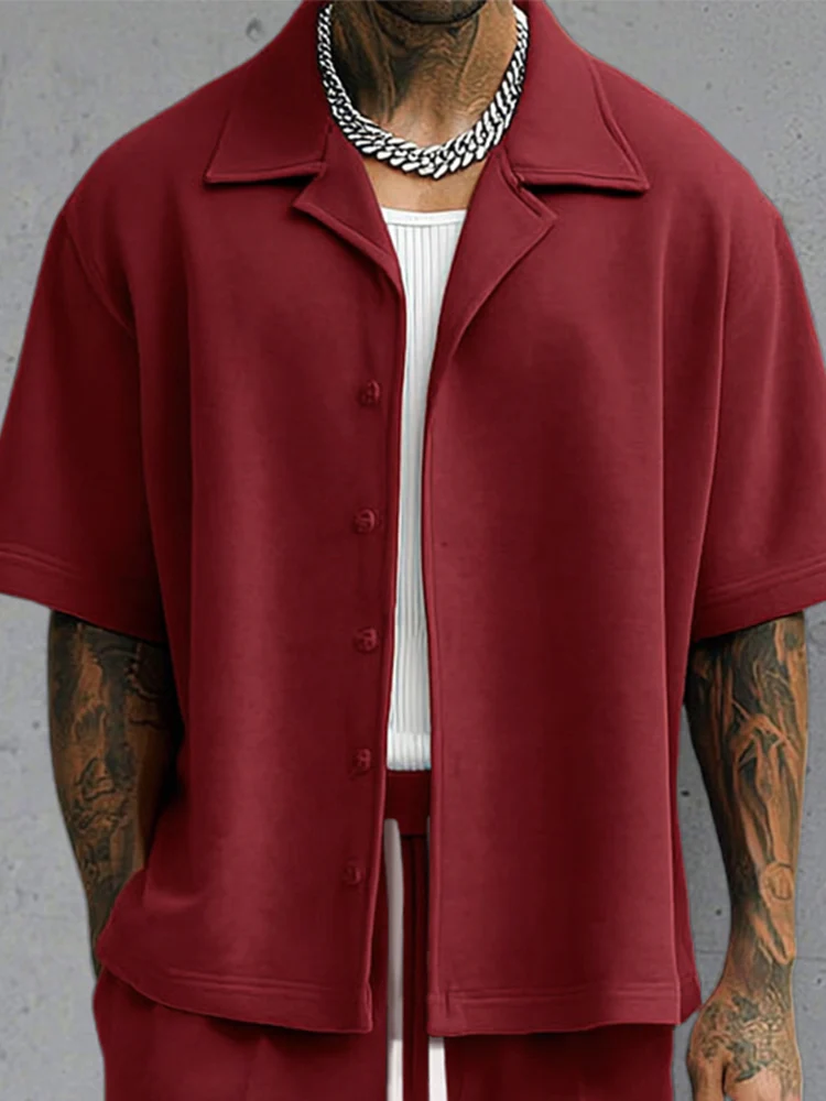 Modern Basic Shirt Shorts Set - Image 3