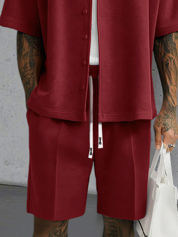 Modern Basic Shirt Shorts Set - Image 4