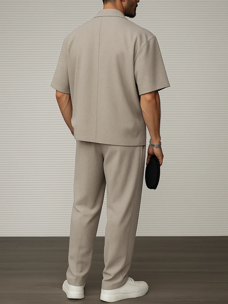 Modern Casual Thin Blazer Pants Set - Image 4