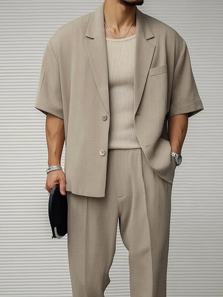 Modern Casual Thin Blazer Pants Set - Image 6