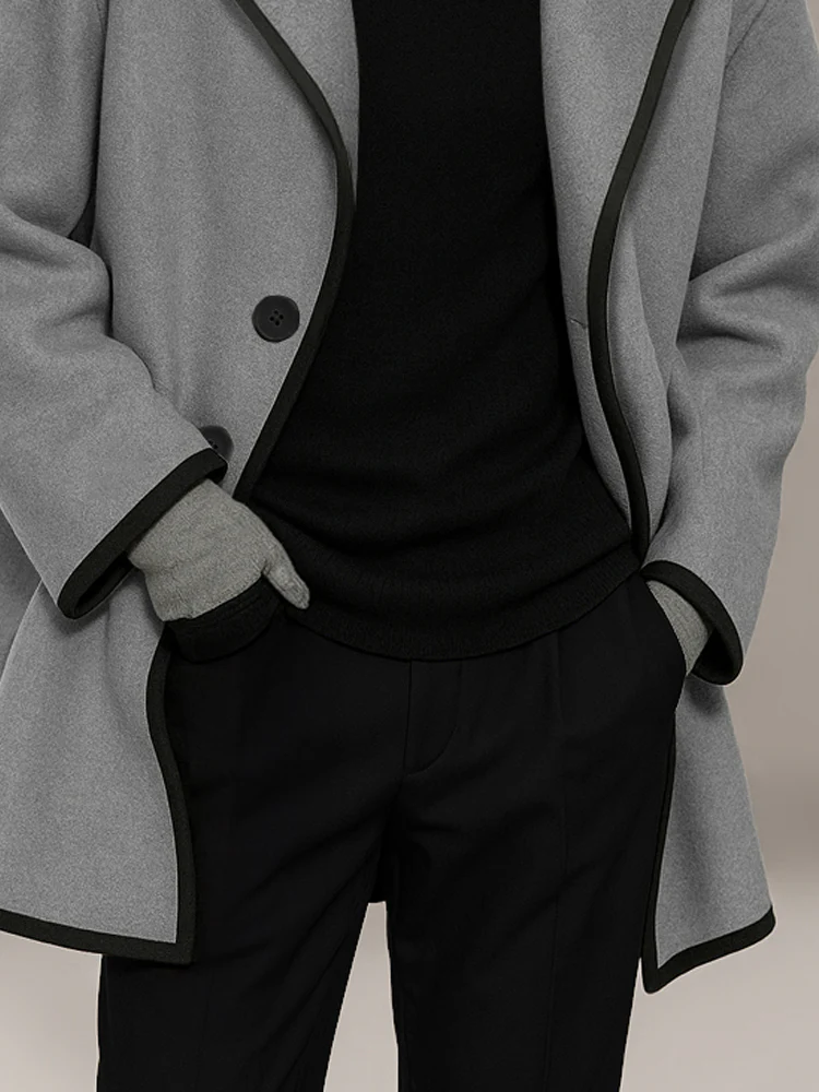 Modern Casual Contrast Front Coat - Image 4