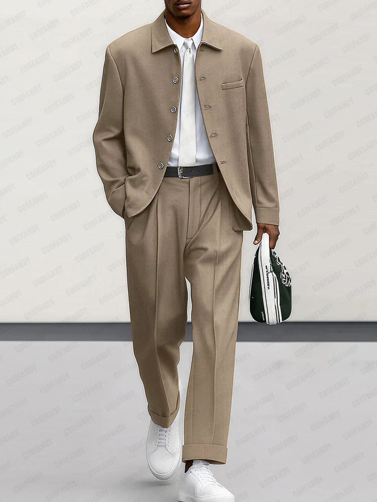 Modern Comfort Suit Jacket Pants Set - Image 2
