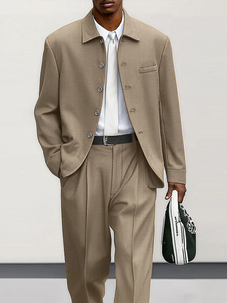 Modern Comfort Suit Jacket Pants Set - Image 3