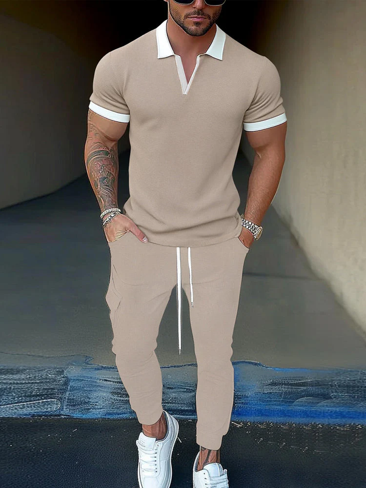Modern Comfy Polo Jogger Set - Image 5