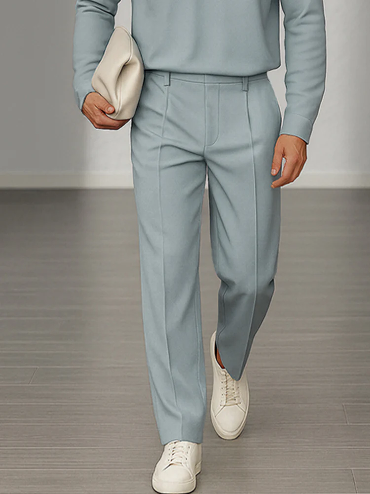 Modern Contrast Collar Matching Set - Image 4