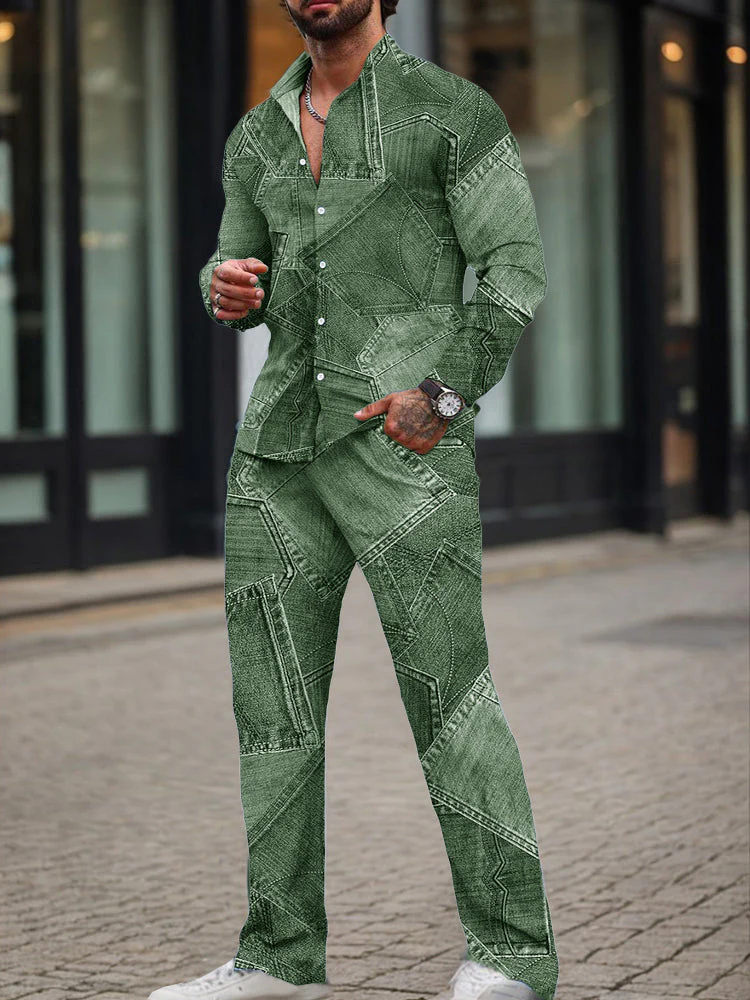 Modern Denim Print 2-Piece Set - Image 8