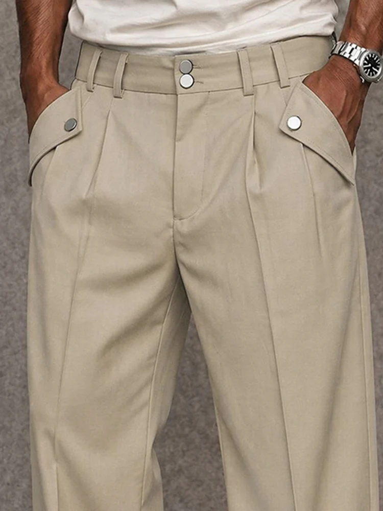 Modern Essential Button Accent Pants - Image 3