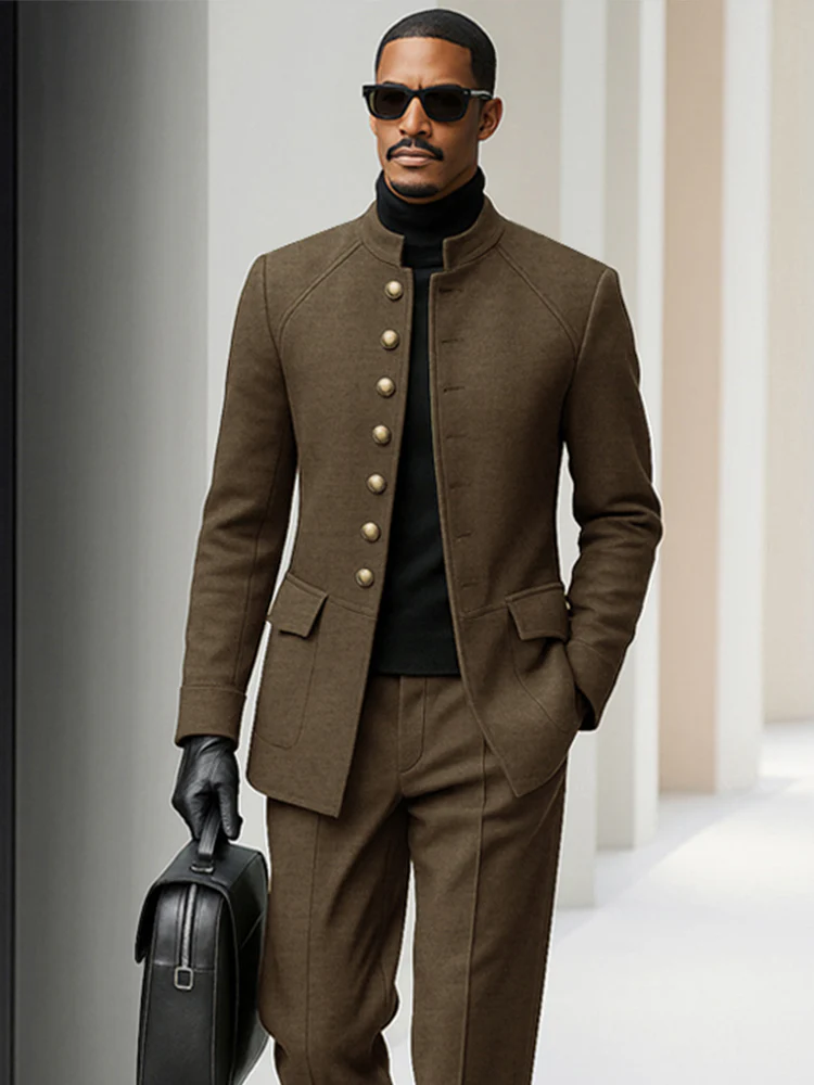 Modern Gentleman Coat Pants Set - Image 5