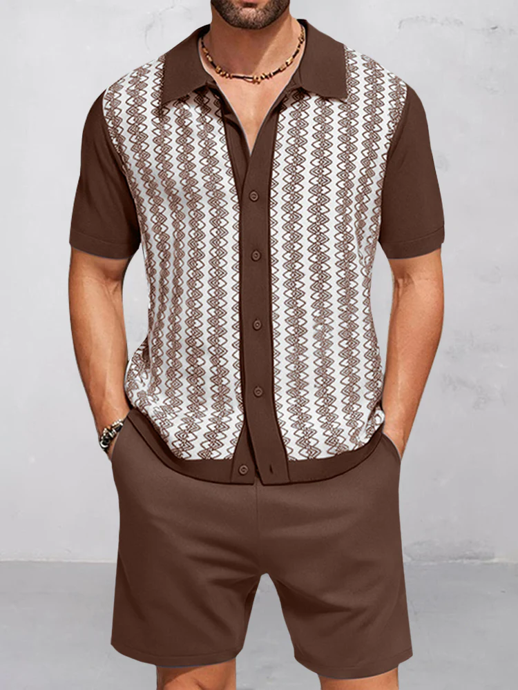 Modern Jacquard Knit 2-Piece Set - Image 3
