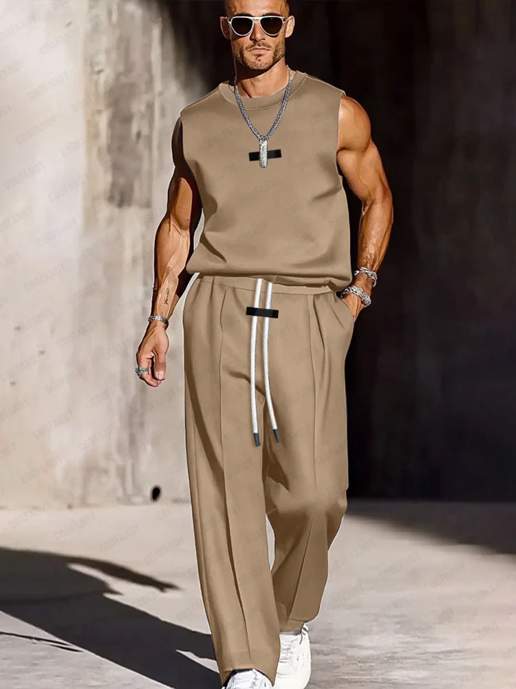 Modern Leisure Tank Top Pants Set - Image 10