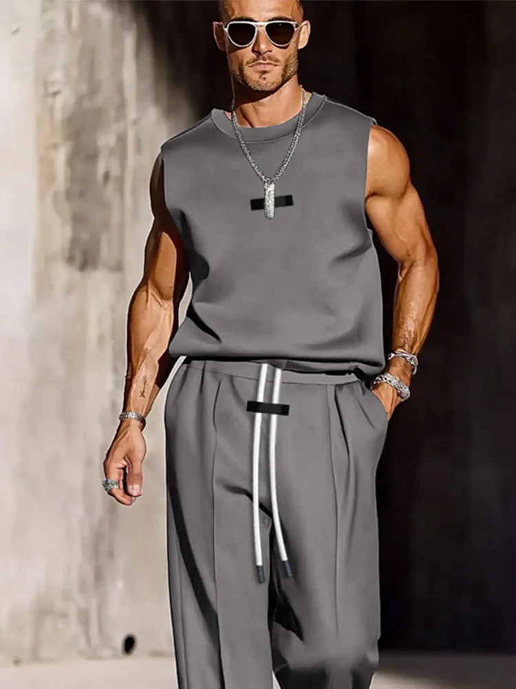 Modern Leisure Tank Top Pants Set - Image 3