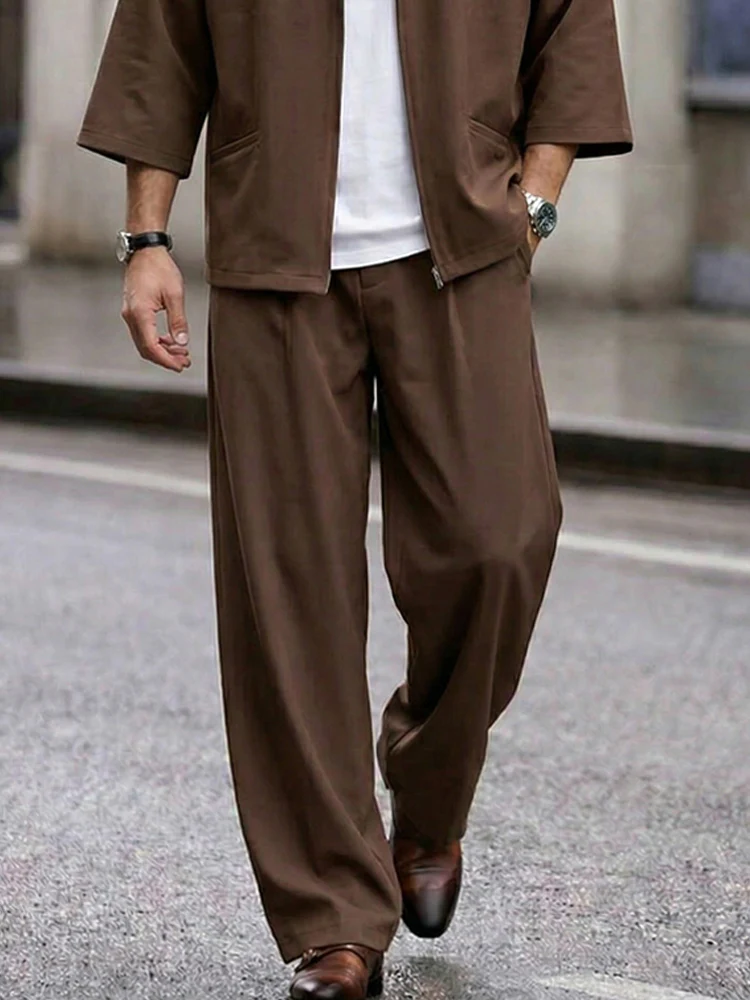Modern Minimal 3/4 Sleeve Shirt Pants Set - Image 4