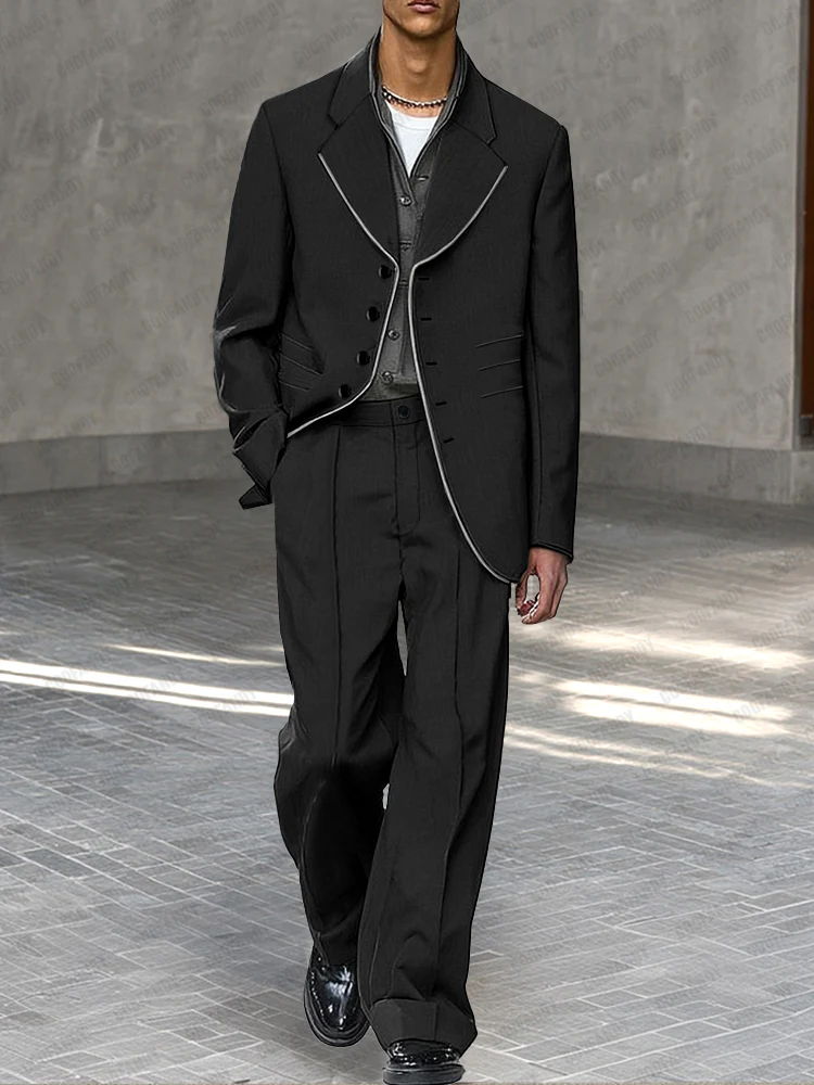 Modern Relaxed Fit Suit Set