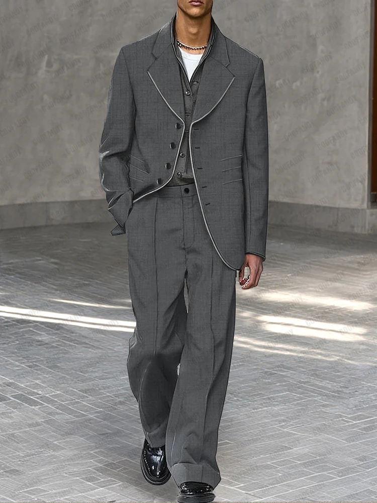 Modern Relaxed Fit Suit Set - Image 2