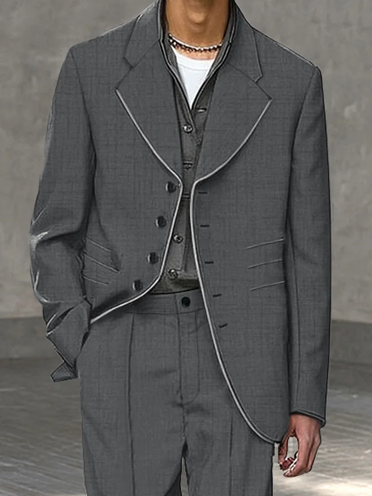 Modern Relaxed Fit Suit Set - Image 3