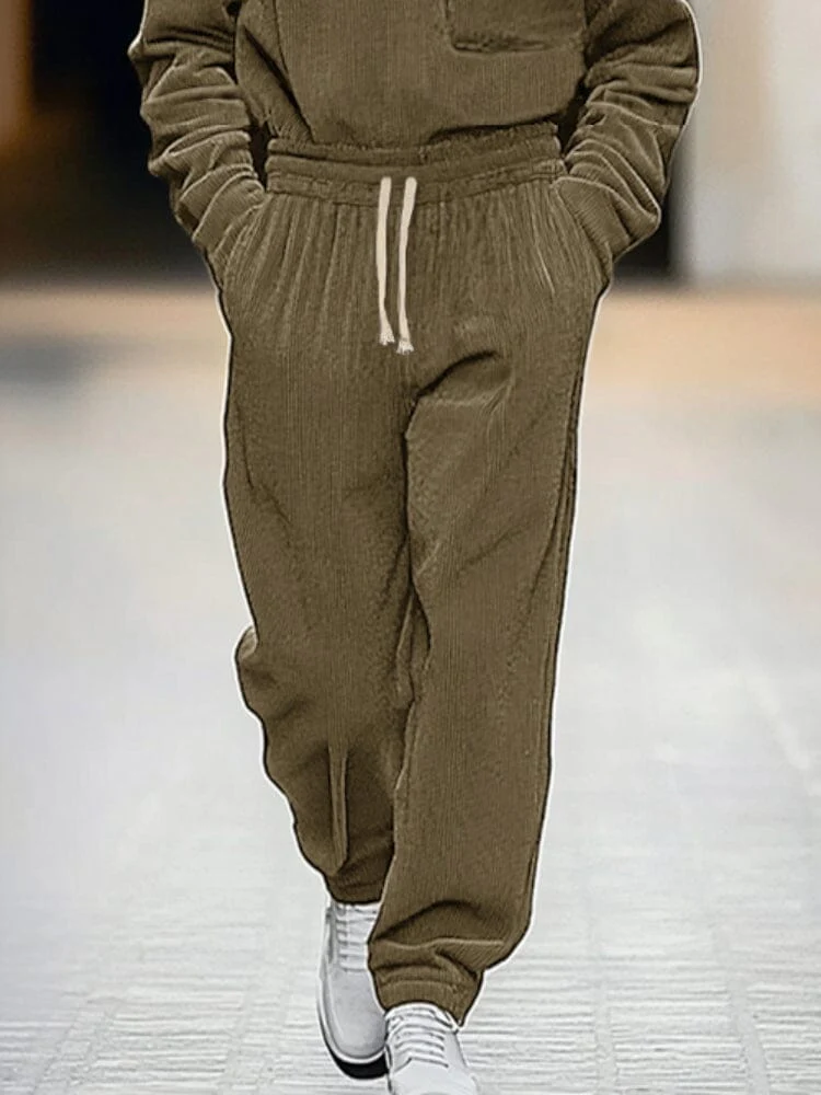 Modern Simple Corduroy Matching Sets - Image 4