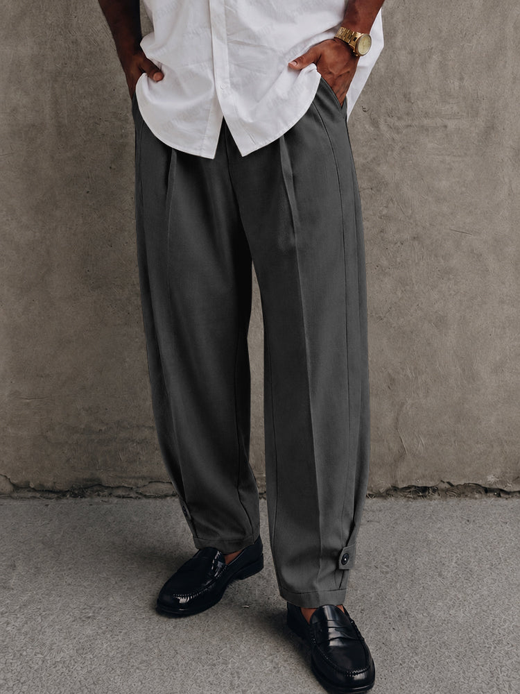 Modern Smart Casual Pleated Harem Pants - Image 2