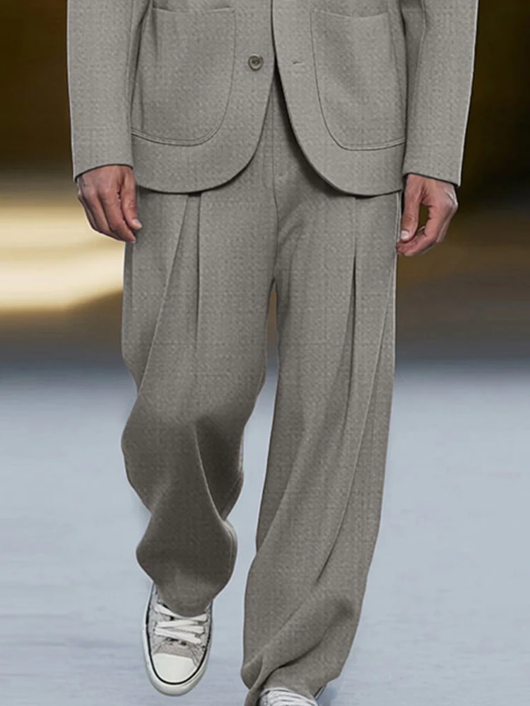 Modern Smart Casual Thin Suit Set - Image 9