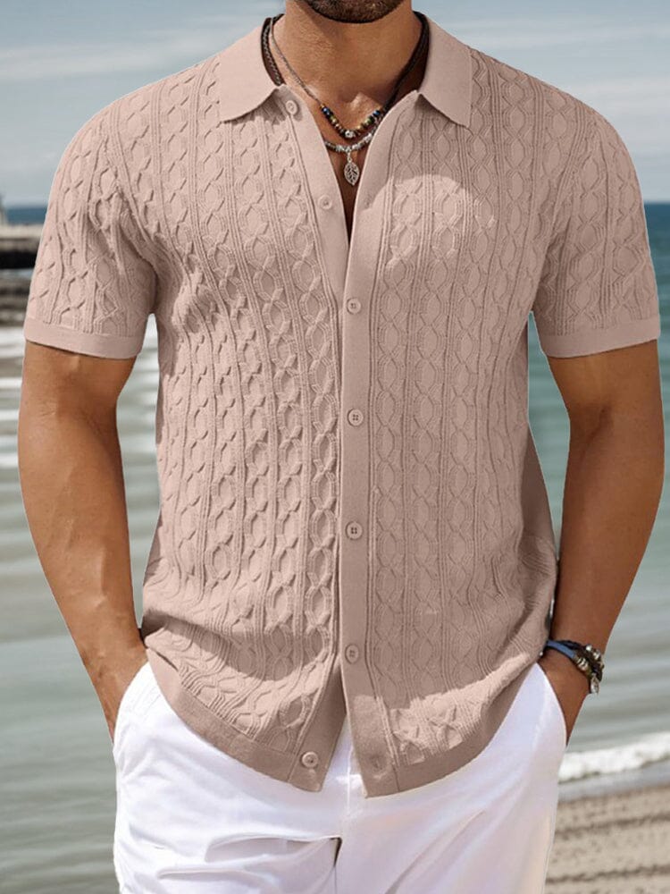 Modern Soft Cable Knit Shirt - Image 4