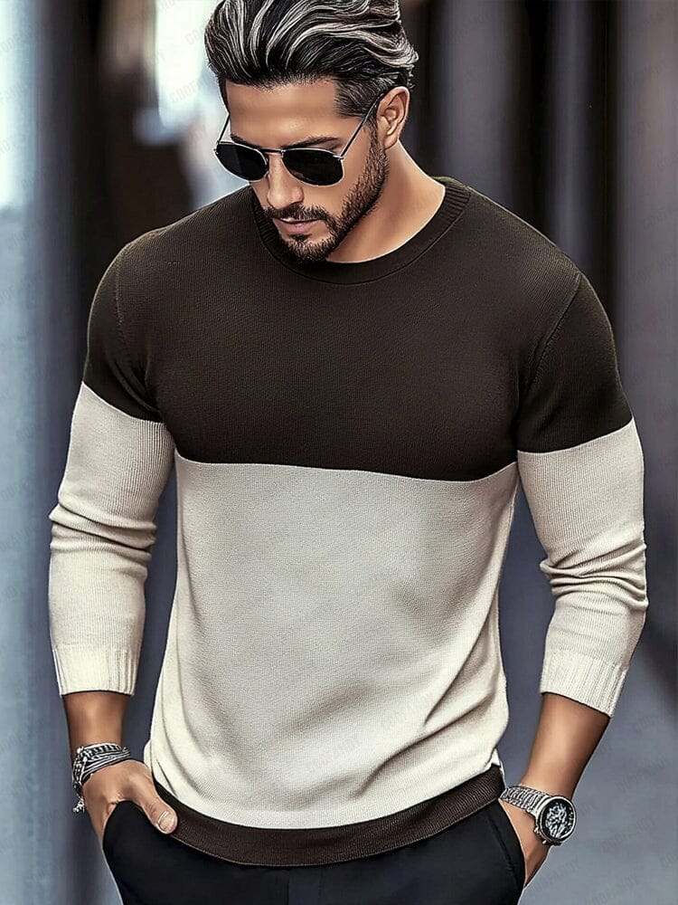 Modern Soft  Color Block Sweater - Image 2