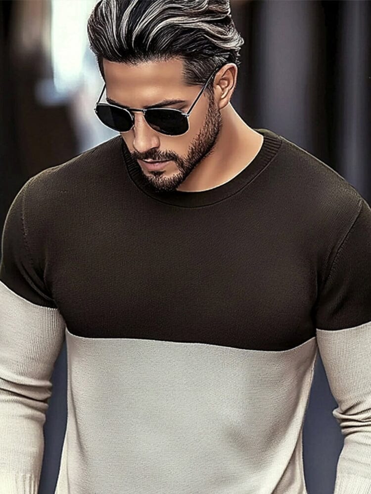 Modern Soft  Color Block Sweater - Image 3