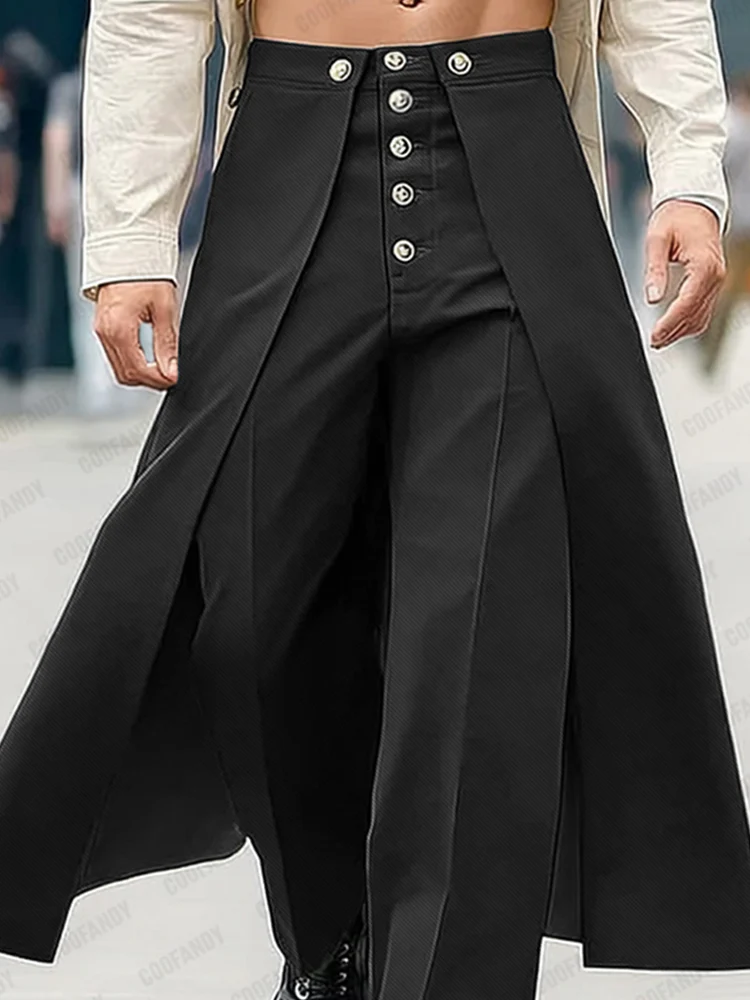 Modern Street Detachable Layer Suit Pants - Image 3