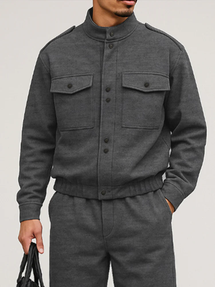 Modern Utility Cargo Jacket Pants Set - Image 3