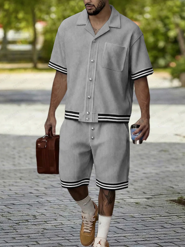 Modern Vertical Rib Textured Summer Set - Image 6