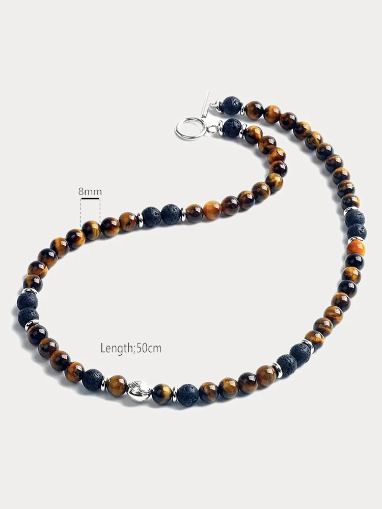 Natural Tiger Eye Stone Necklace - Image 5