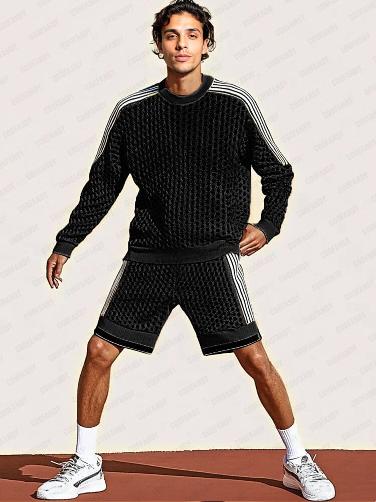 Perforated Knit Active Wear Set - Image 2