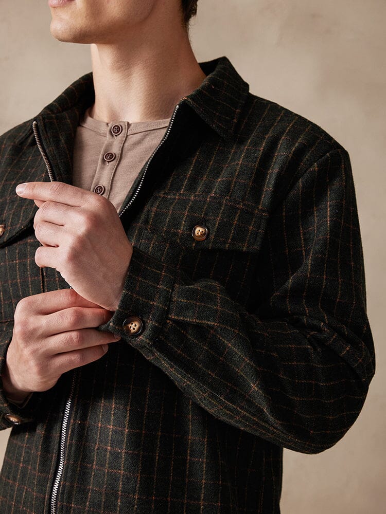 Plaid Wool-Blend Jacket - Image 6