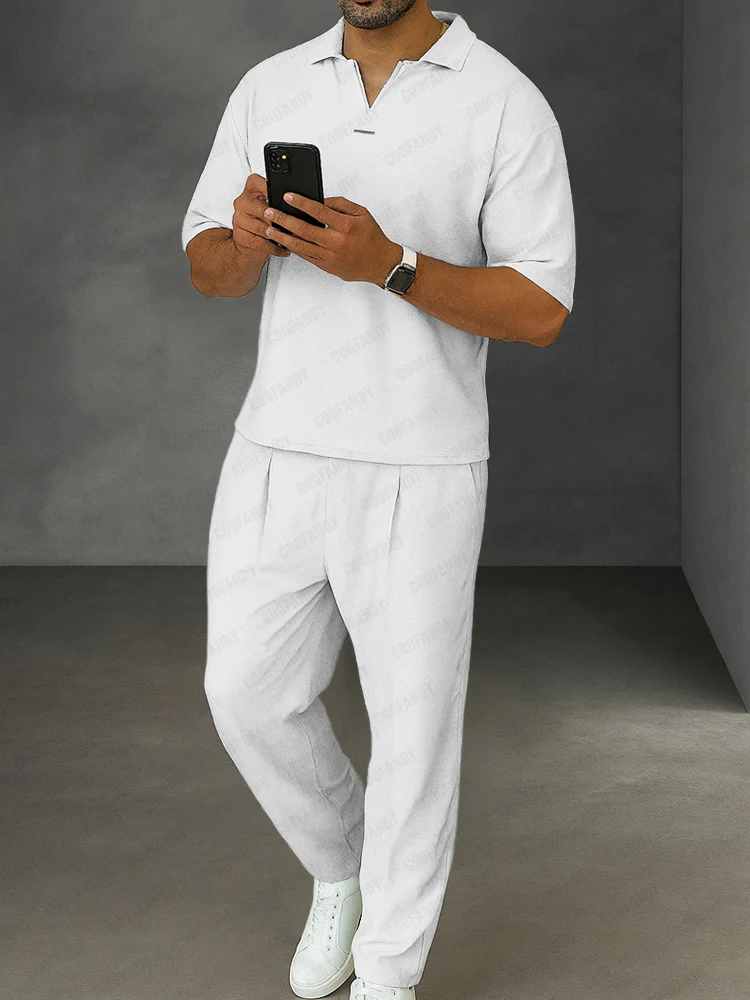 Practical Casual Shirt Pants Matching Set - Image 2