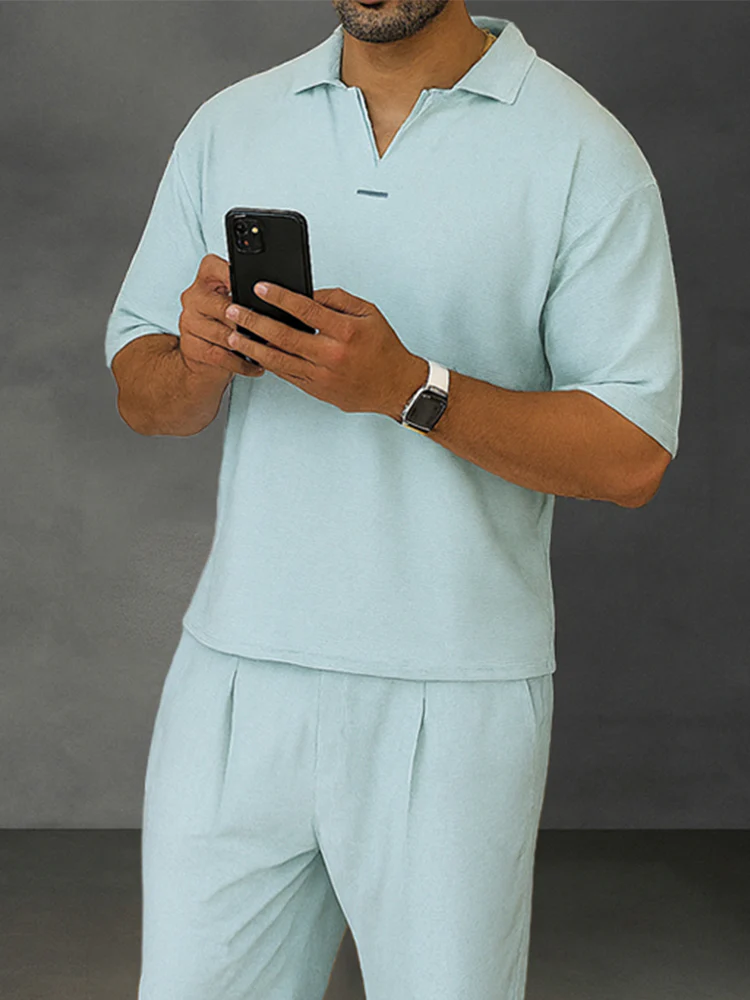 Practical Casual Shirt Pants Matching Set - Image 4
