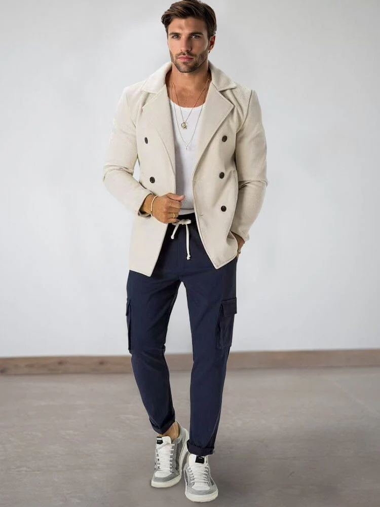 Premium Double-Breasted Lapel Coat - Image 4