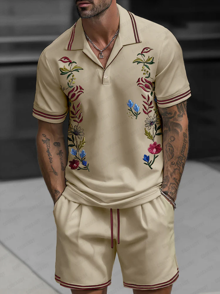 Premium Embroidered Floral Casual Set - Image 2