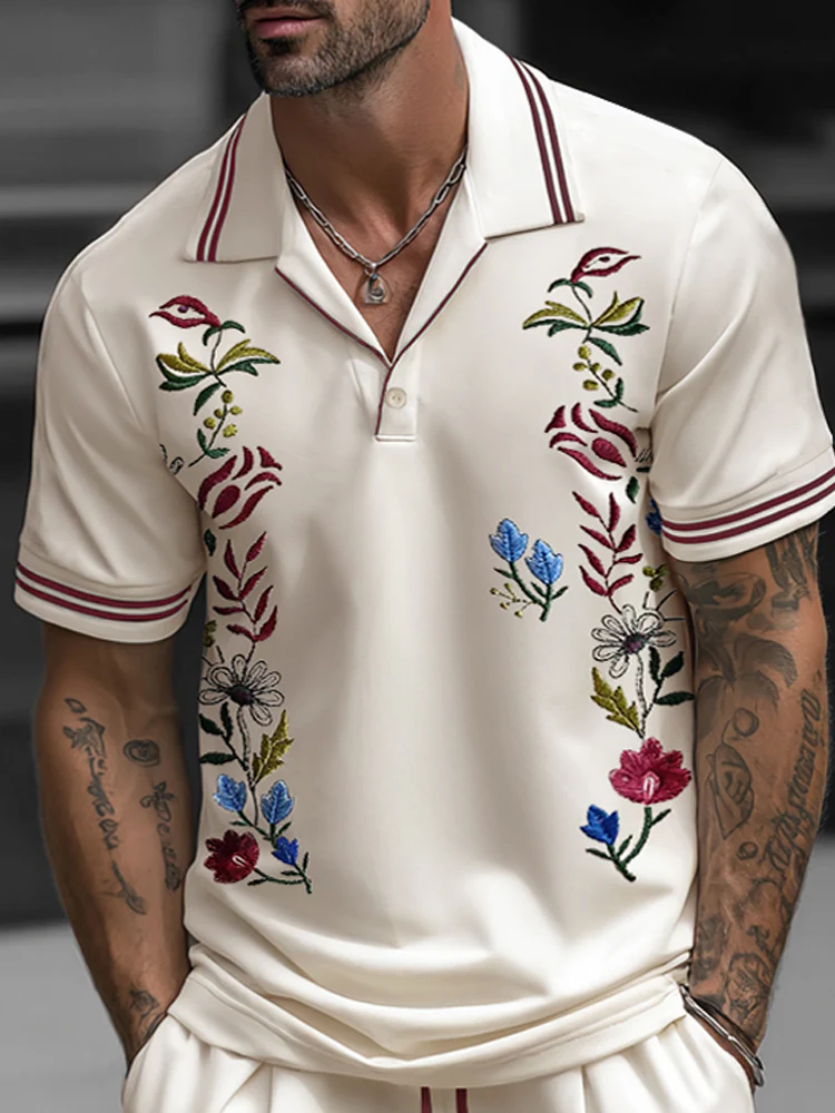 Premium Embroidered Floral Casual Set - Image 3
