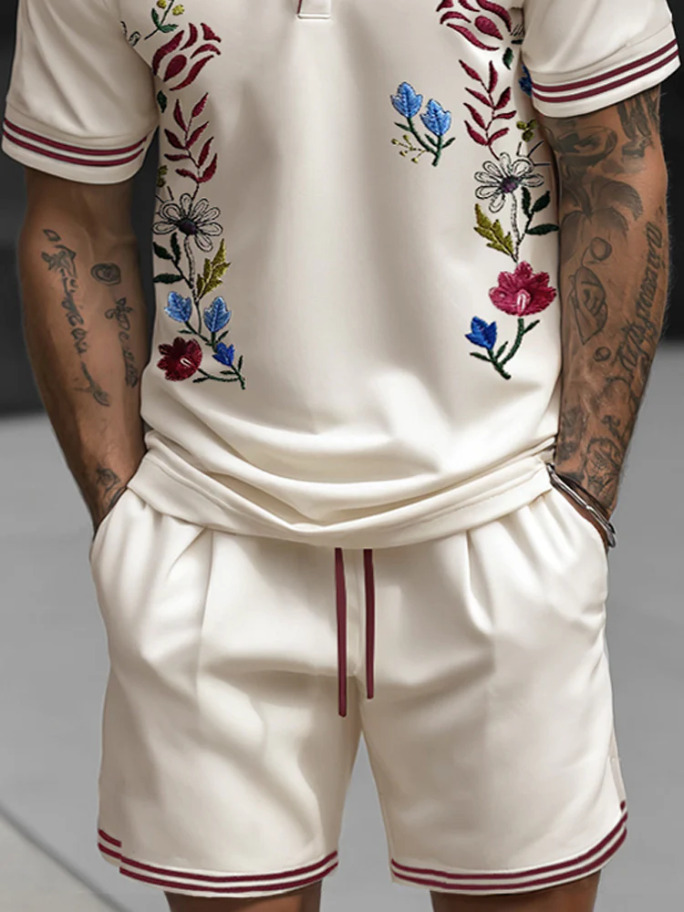 Premium Embroidered Floral Casual Set - Image 4